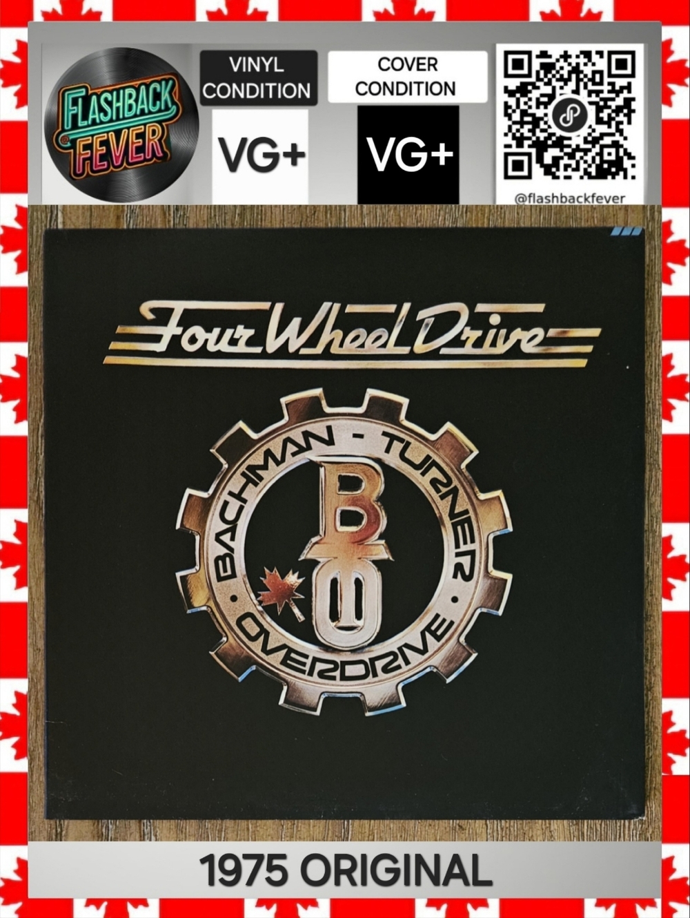 BTO•Four Wheel Drive•1975 US (#SRM-1-1027)•Terre Haute Pressing, Embossed Sleeve